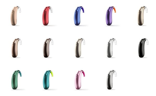 Jedinečný výběr barevných kombinací dětských sluchadel Phonak